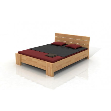 Vyššia posteľ z bukového dreva do spálne
